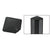 CRL Matte Black Square 90 Degree Corner Post Cap for AWS Posts
