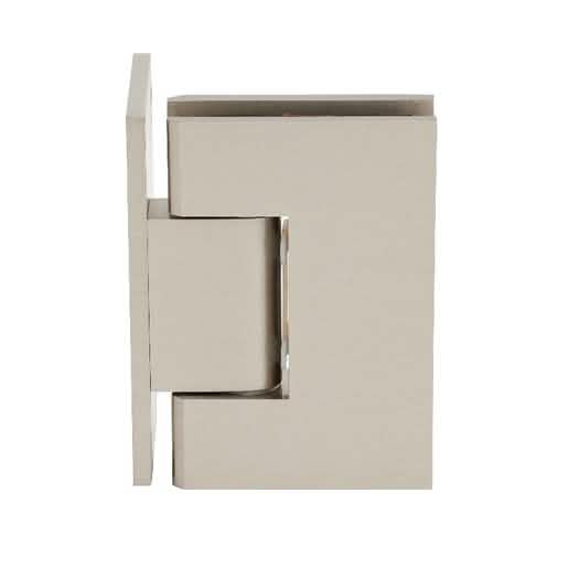 CRL Brushed Nickel Melbourne Wall Mount Hinge with Offset Back Plate - Sleek Design