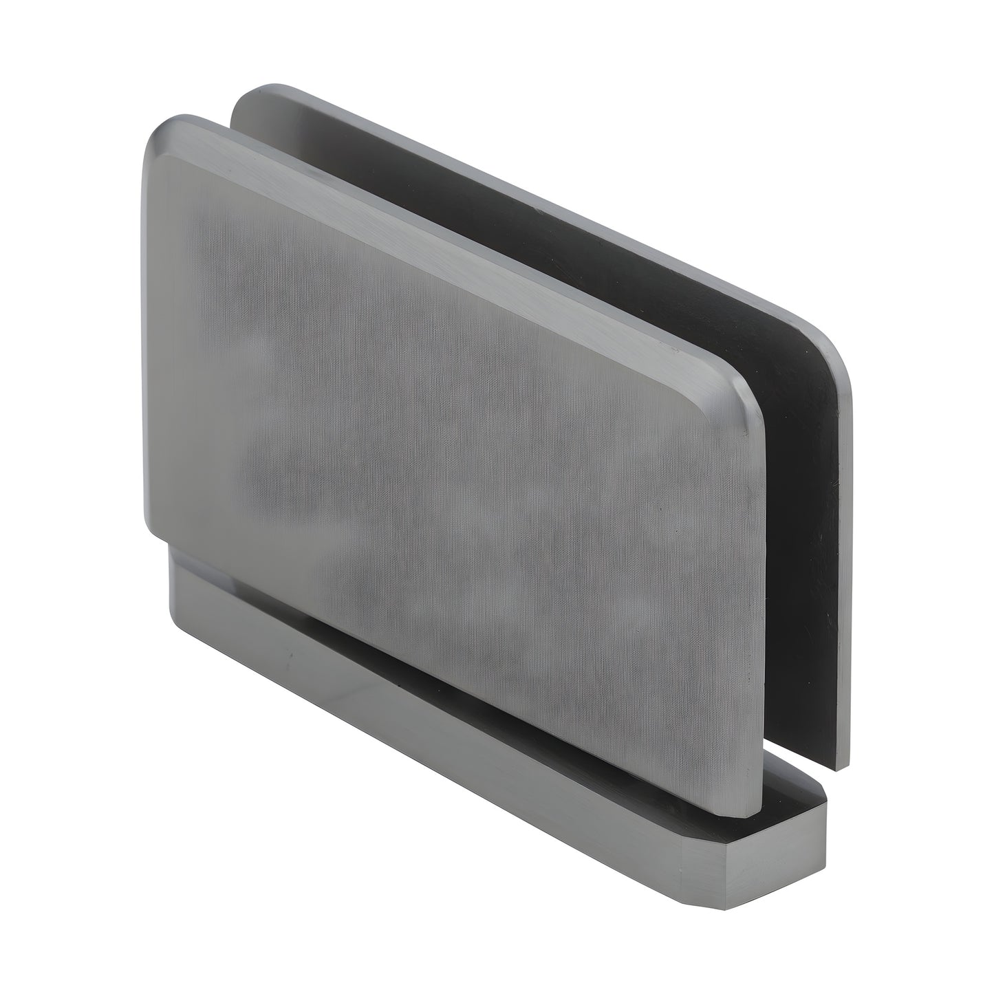 Brushed nickel brass shower door hinge (PPH0152BN), 5 preset pivot, for 8-10mm tempered glass.