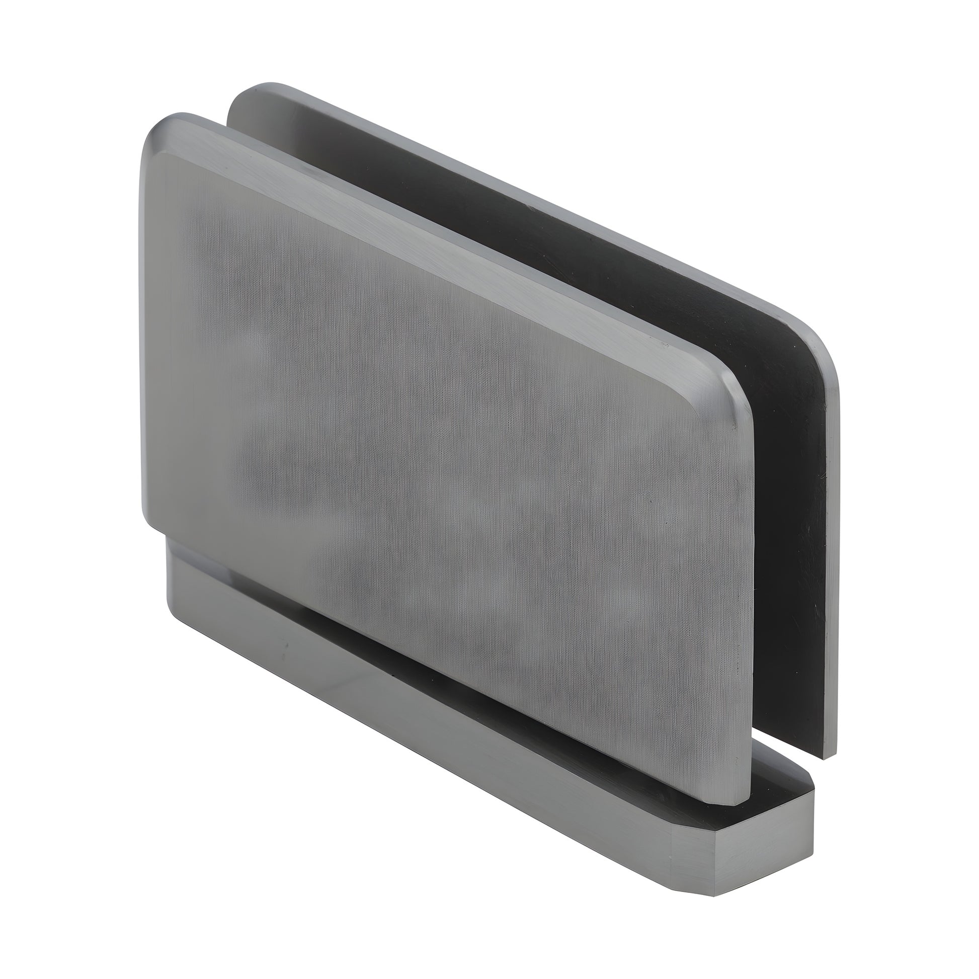 Brushed nickel brass shower door hinge (PPH0152BN), 5 preset pivot, for 8-10mm tempered glass.