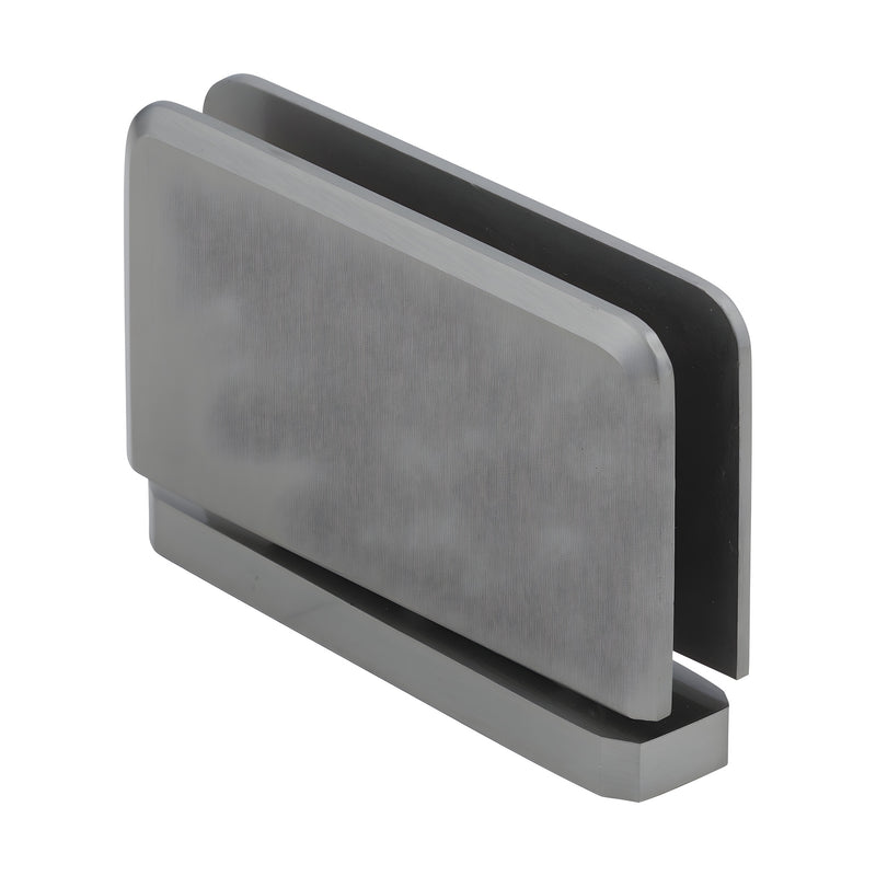 Brushed nickel brass shower door hinge (PPH0152BN), 5 preset pivot, for 8-10mm tempered glass.