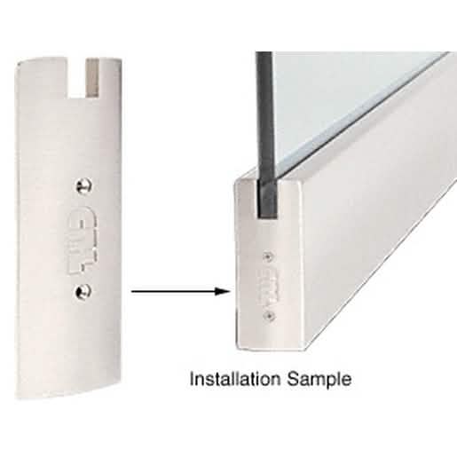CRL Satin Anodized 6" Square End Cap for Sidelite Rails - Sleek, Durable, Modern Finish