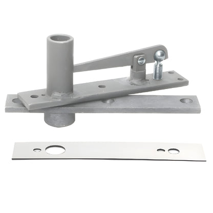 Rixson H345PC heavy-duty center-hung top pivot, aluminum walking-beam assembly with polished chrome cover plate