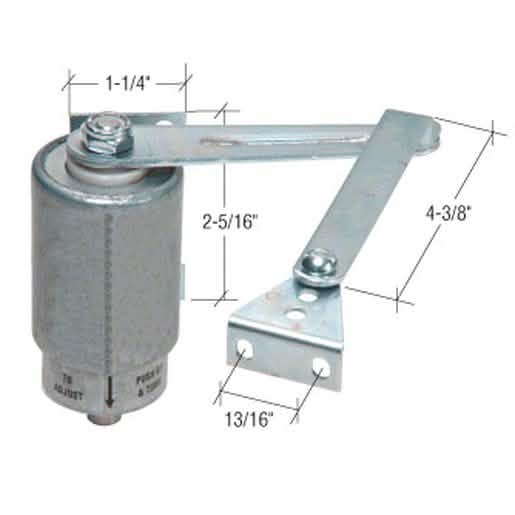 CRL Screen & Storm Door Rotary Hydraulic Closer - Durable, Smooth Closing Mechanism