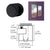 CRL Matte Black Edge Grip Clamp for 3/8 in Glass