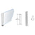 CRL 12" Polished Stainless Steel End Post PP08 - Counter/Partition