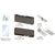 CRL Black Bronze Anodized North American Patch Door Kit (No Lock)