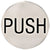 CRL 2" Brushed Stainless Round Push Door Indicator Occupied/Vacant
