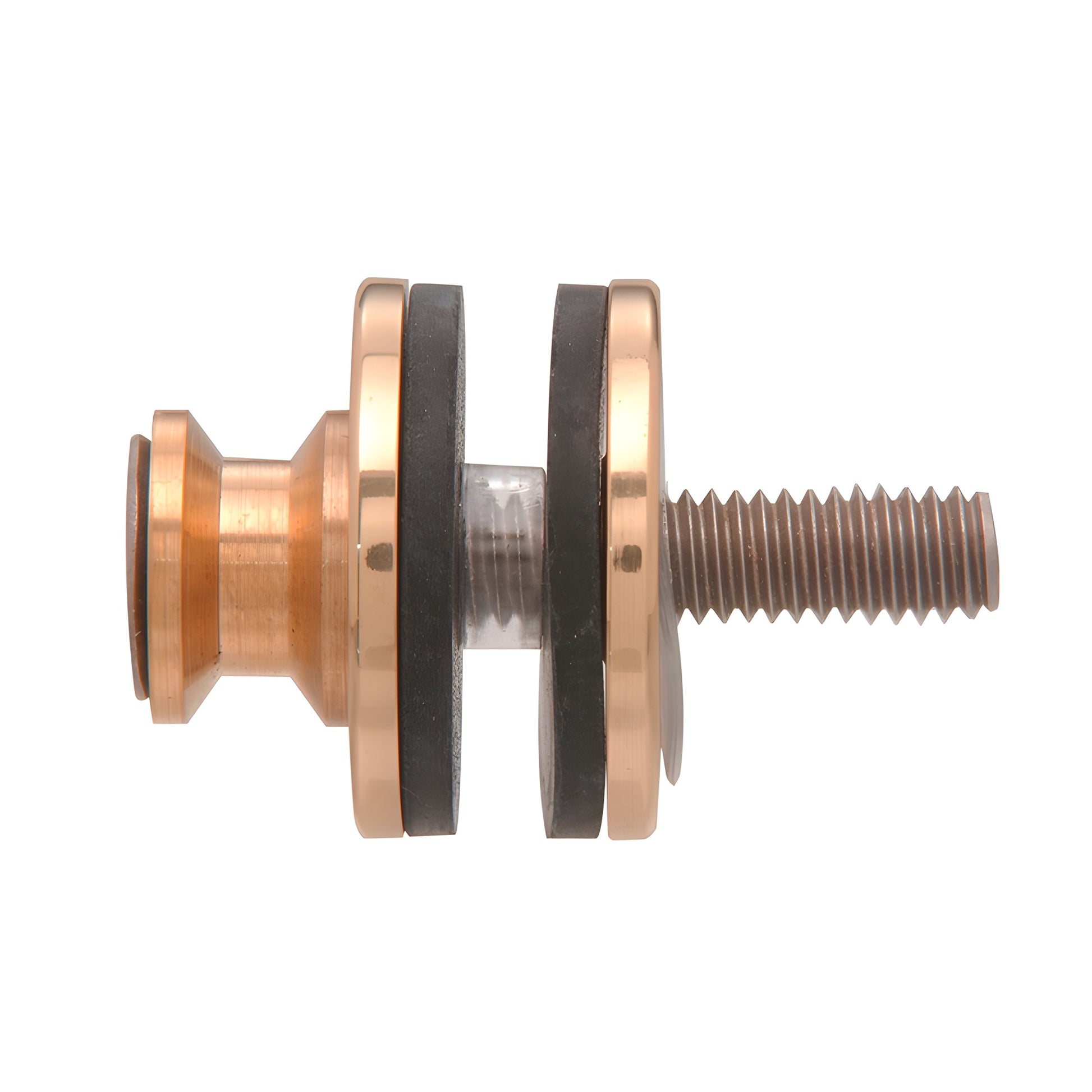 CRL F40WKBR replacement washer kit for 1" commercial glass door pull - brass-finish shoulder bolt, stainless and rubber washe