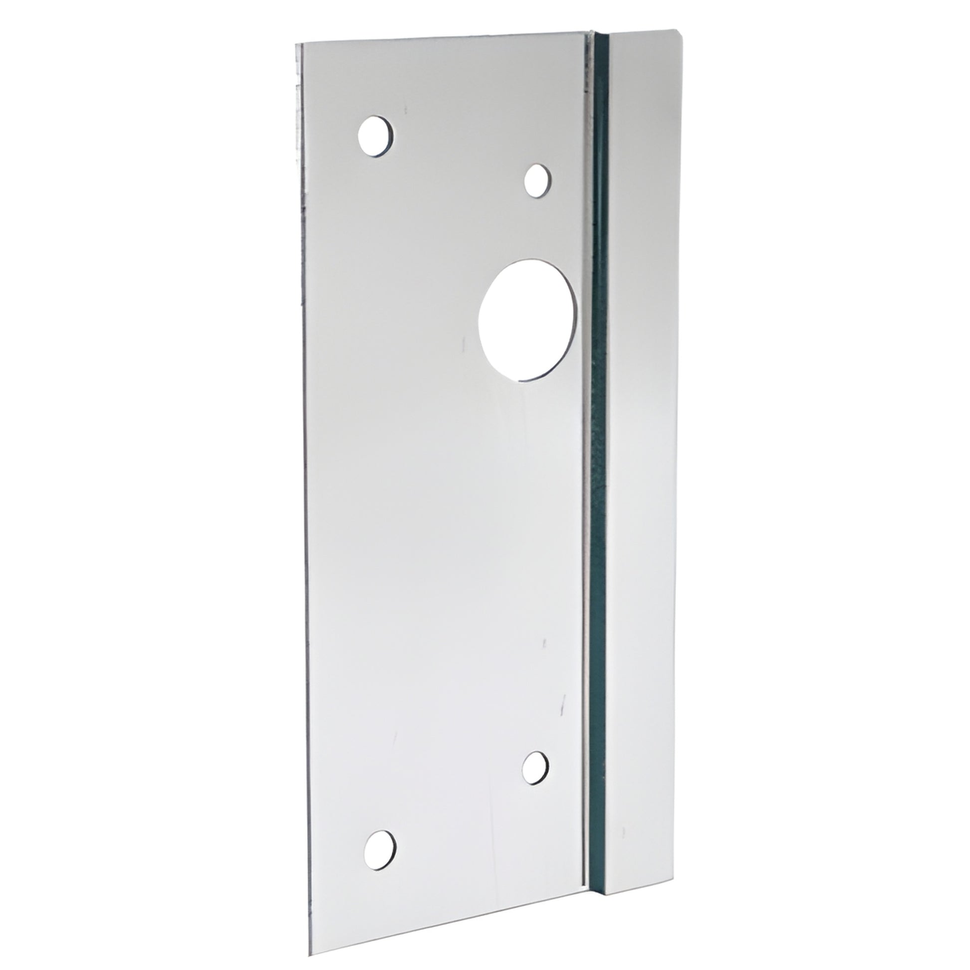 LG410LBS brushed stainless steel left-hand center lock latch guard, 10 in x 4 in, for DL410 locks