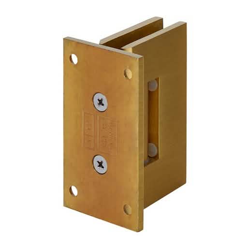 CRL Satin Brass Geneva 537 Wall Mount Hinge, Full Back Plate, 5° Offset, Elegant Design