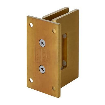 CRL Satin Brass Geneva 537 Wall Mount Hinge, Full Back Plate, 5° Offset, Elegant Design