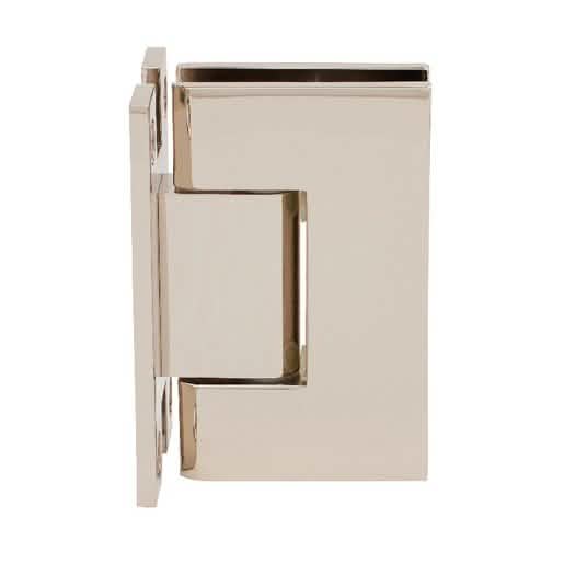 CRL Polished Nickel Geneva 037 Series Wall Mount 'H' Back Plate Hinge - Sleek and Durable