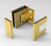 CRL Satin Brass Bellagio Adjustable Wall Mount Offset Back Plate Hinge