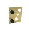 CRL Satin Brass Premium Brixen Series Two Door Bypass Sliding Shower Door System with Concealed Hardware
