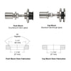 CRL 316 Polished Stainless Steel Swivel Combination Fastener for 3/8" to 9/16" Tempered Glass