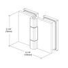 CRL Brushed Bronze Como Series 180°Glass-to-Glass hinge