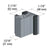 Fallbrook XL 118 in Matte Black Door Header & Jamb Set for Panels