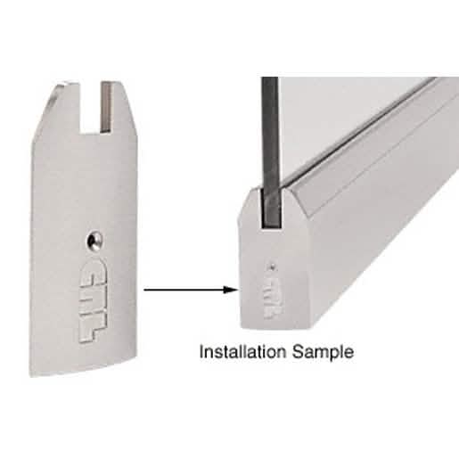 CRL Brushed Stainless Steel 4" Tapered End Cap for Sidelite Rails - Sleek and Durable Desi