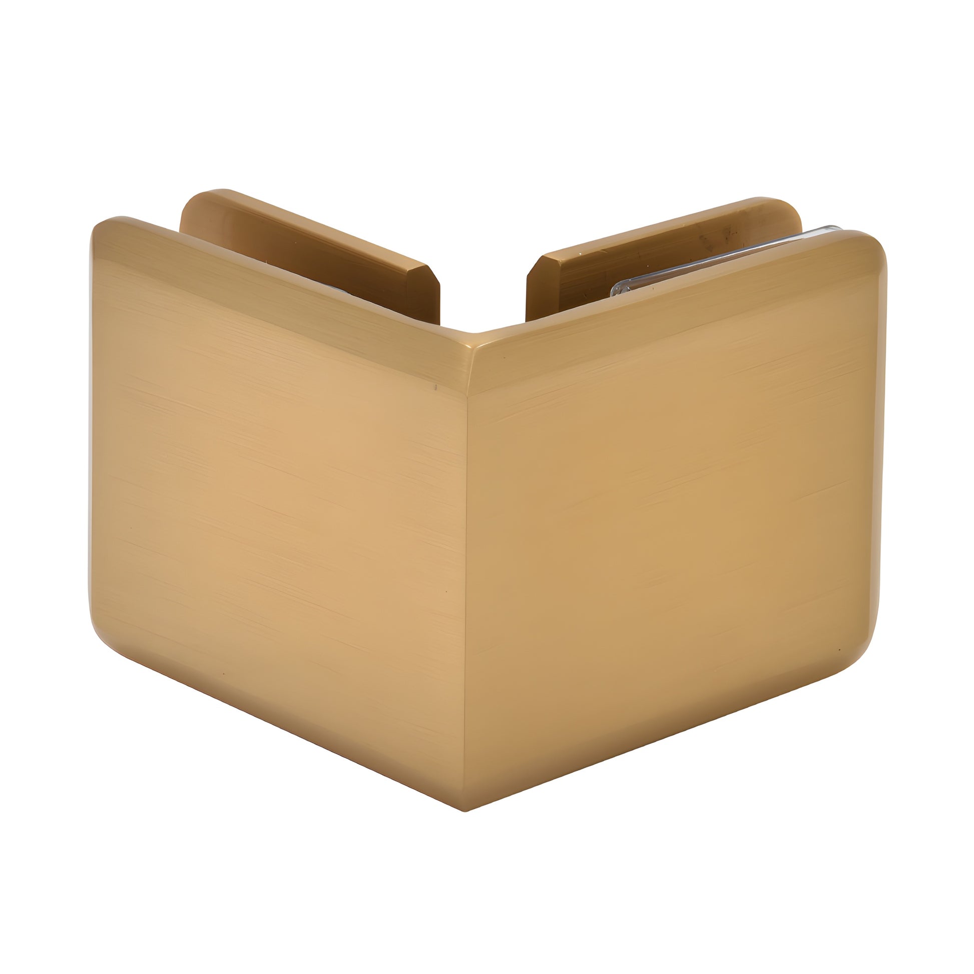 Modern gold solid brass 90 glass-to-glass clamp (BGC90MG) for 3/8-1/2" (10-12mm) frameless shower glass