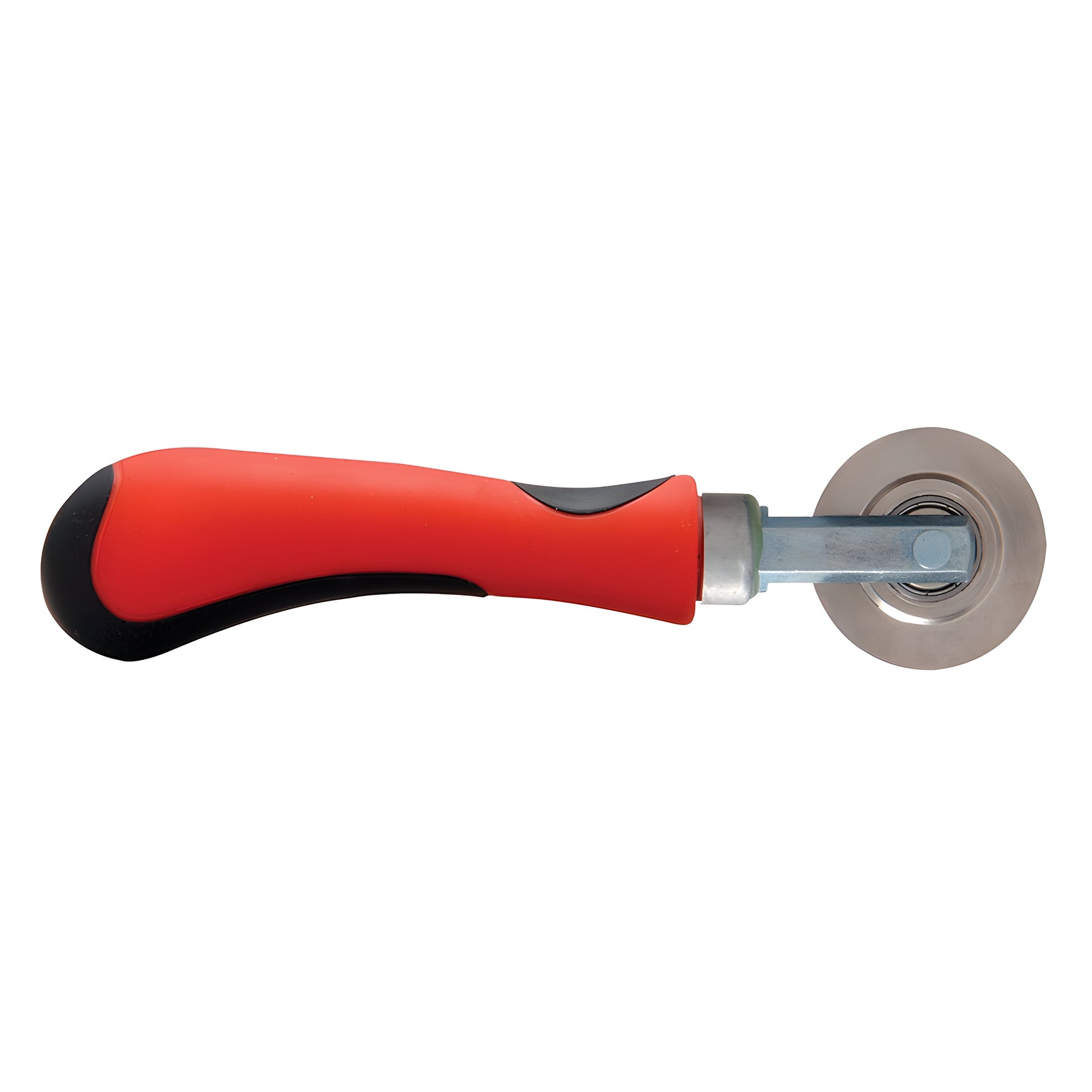 CG27K6 comfort-grip screen spline roller, red/black contoured handle, 2 in steel concave wheel (3/32 in)