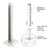 CRL Sky White 135° Steel Stanchion for Rectangular Center Post