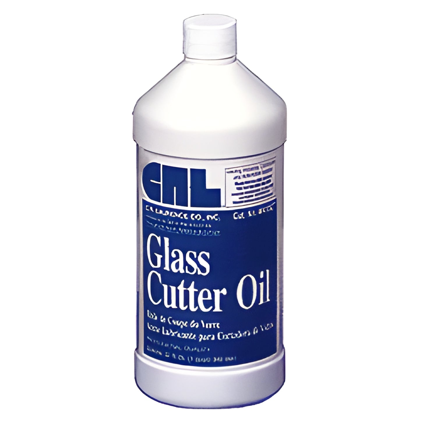 CRL 1-quart glass cutter oil bottle, blue label, SKU W410QT.