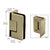 CRL Pinnacle 044 Brushed Bronze Wall-Mount Offset Glass Door Hinge