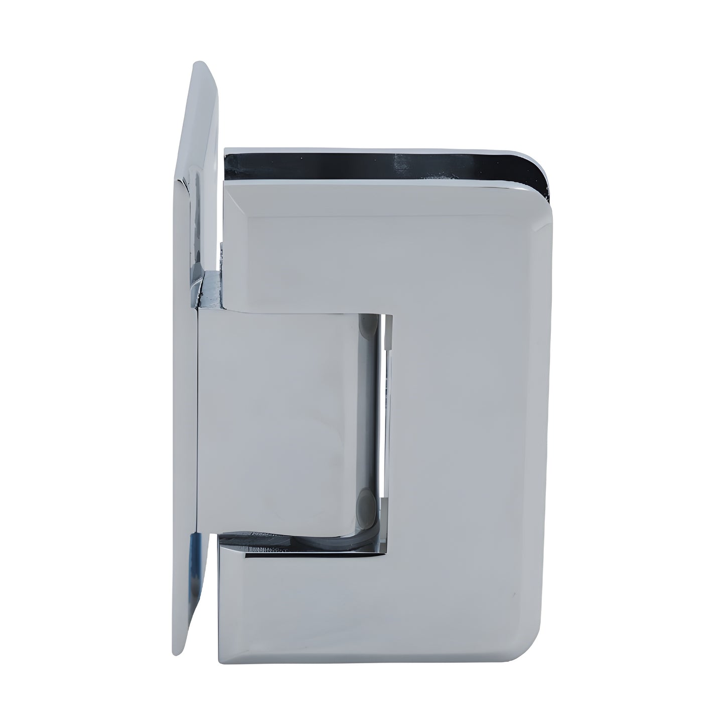 Pinnacle polished chrome brass shower hinge (SKU P1N544CH), beveled edges, 5 pre-set, for 8-12mm tempered glass