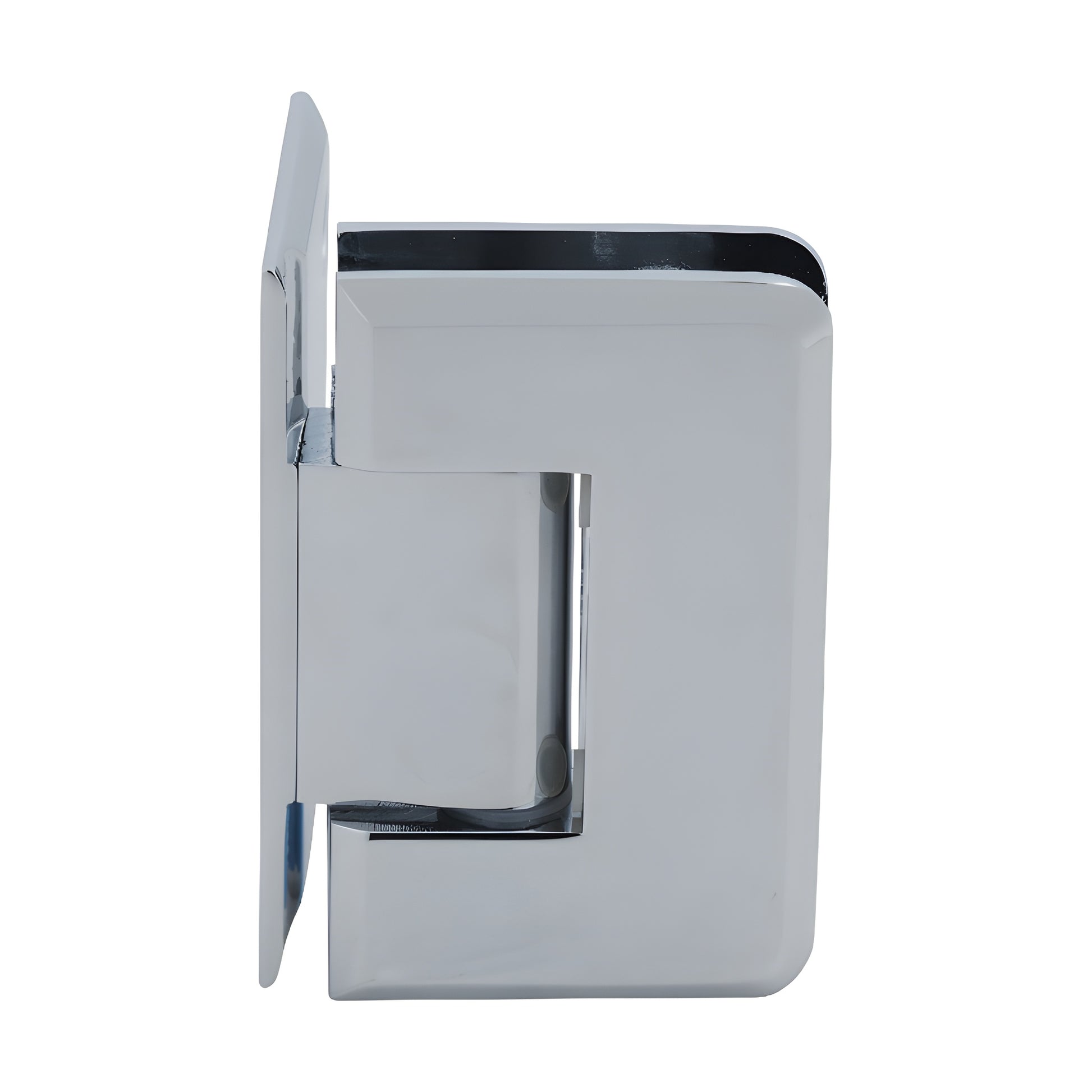 Pinnacle polished chrome brass shower hinge (SKU P1N544CH), beveled edges, 5 pre-set, for 8-12mm tempered glass