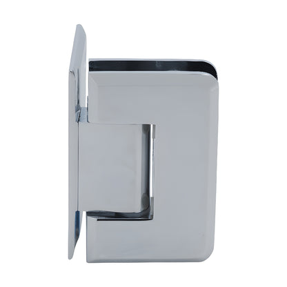 Pinnacle polished chrome brass shower hinge (SKU P1N544CH), beveled edges, 5 pre-set, for 8-12mm tempered glass