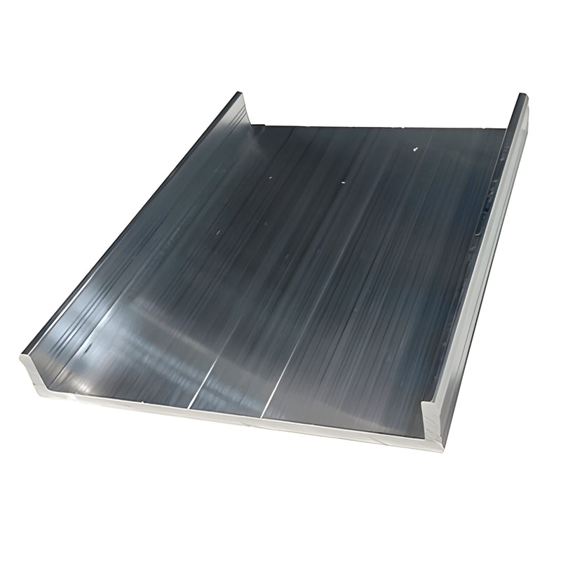 HC550 CRL mill-finish head anchor for 6-inch interior glazing top-notch system, angled metal channel.