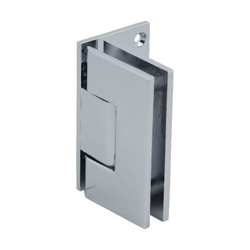 CRL Vienna 044 Series Chrome Wall Mount Offset Hinge with Back Plate, 5 Degree Pre-Set