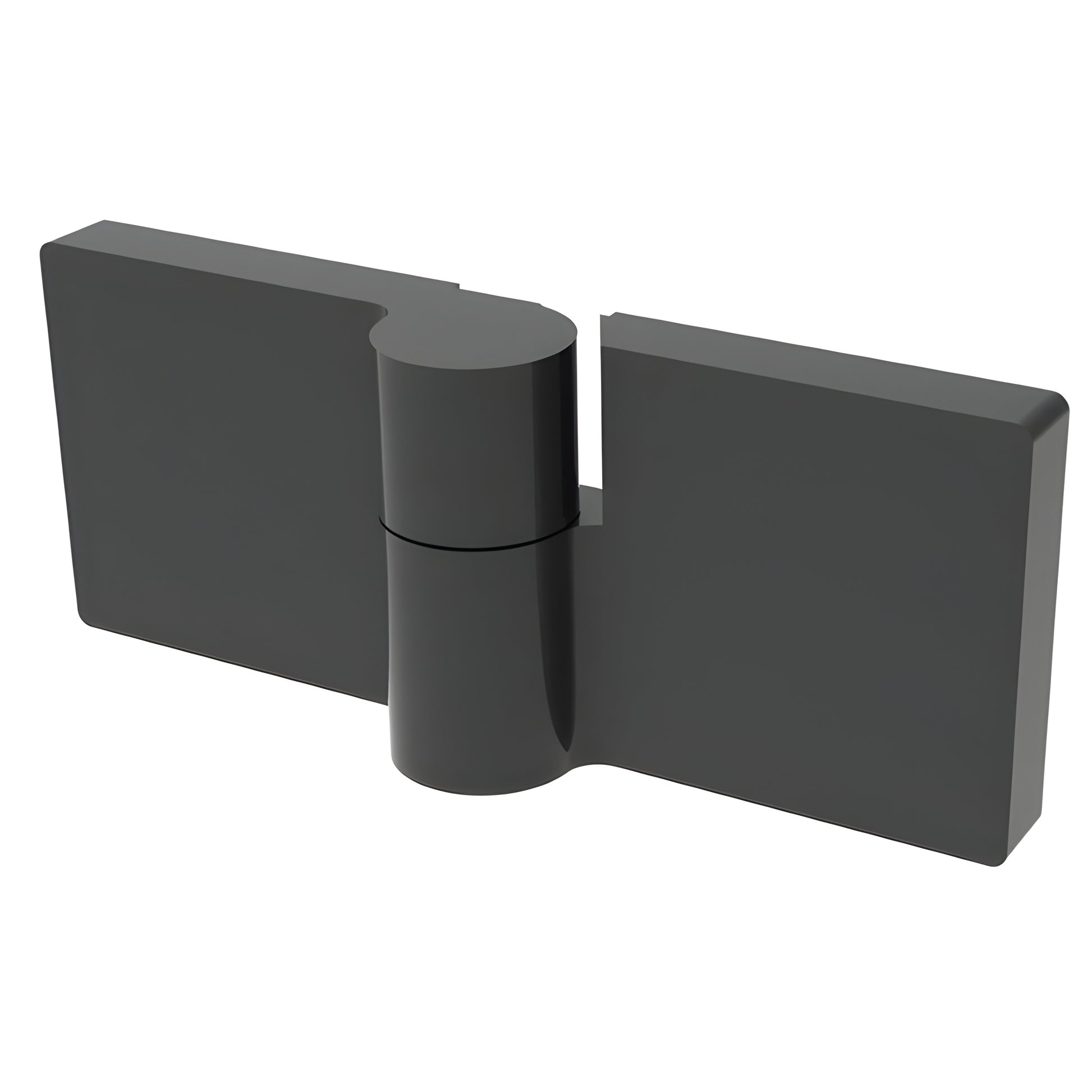 Matte black Lugano glass door hinge LUG180RMBL - concealed brass hinge for 8-10mm frameless glass
