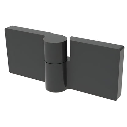 Matte black Lugano glass door hinge LUG180RMBL - concealed brass hinge for 8-10mm frameless glass