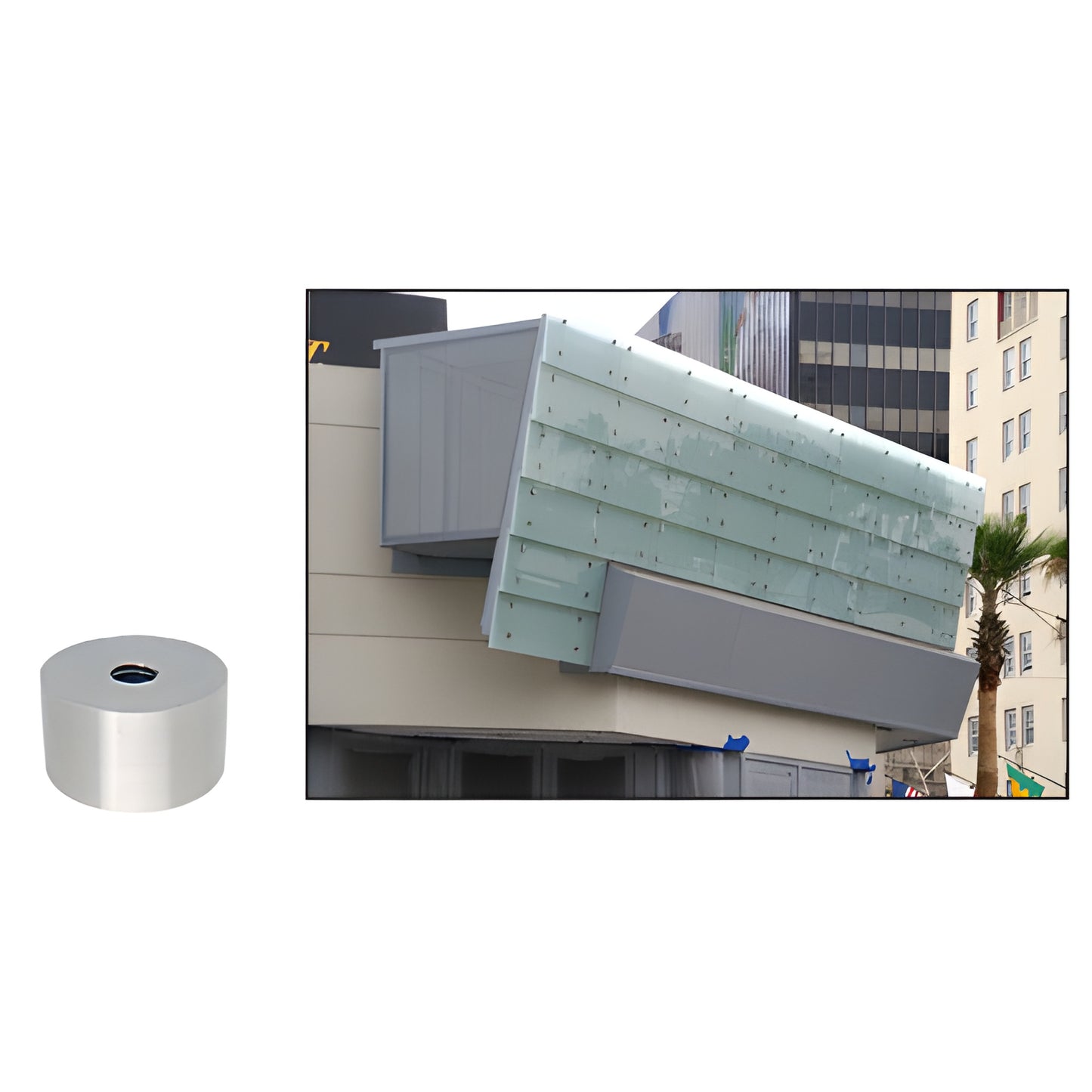 Brushed stainless 1-1/2 diameter standoff (SKU S0B11212BS), 316 stainless, 3/8-16 thread for sign and panel mounting.