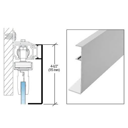CRL50 Satin Anodized Track Cover for Synchronized & Telescopic Kits, 118" Length