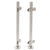 CRL Brushed Stainless Steel Schedule 40 Glass Panel Post Rail