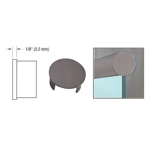 CRL Aluminum Dark Bronze End Cap for 1.9" Cap Railing - Durable Finish, Sleek Design