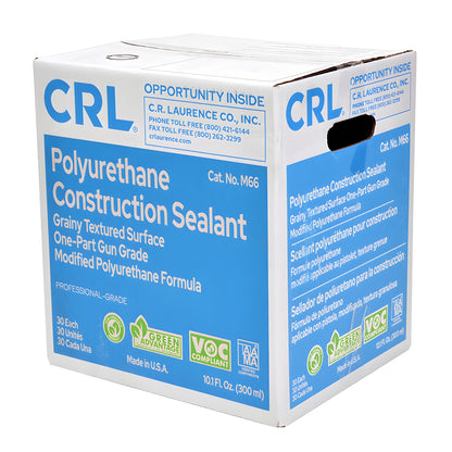 CRL M66 polyurethane construction sealant cartridge, 10.1 oz, medium bronze finish, low VOC (SKU M66MBRZ)