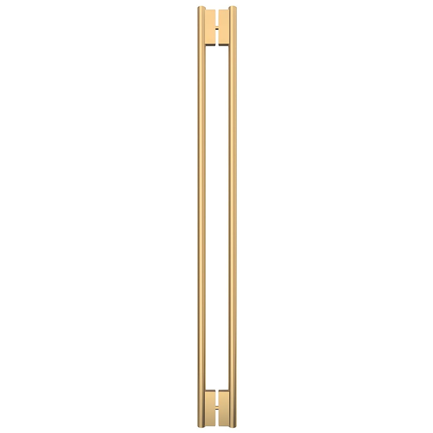 60in C-style tubular shower door handle, satin brass stainless steel, back-to-back concealed glass mount (SKU HPH60CSB)