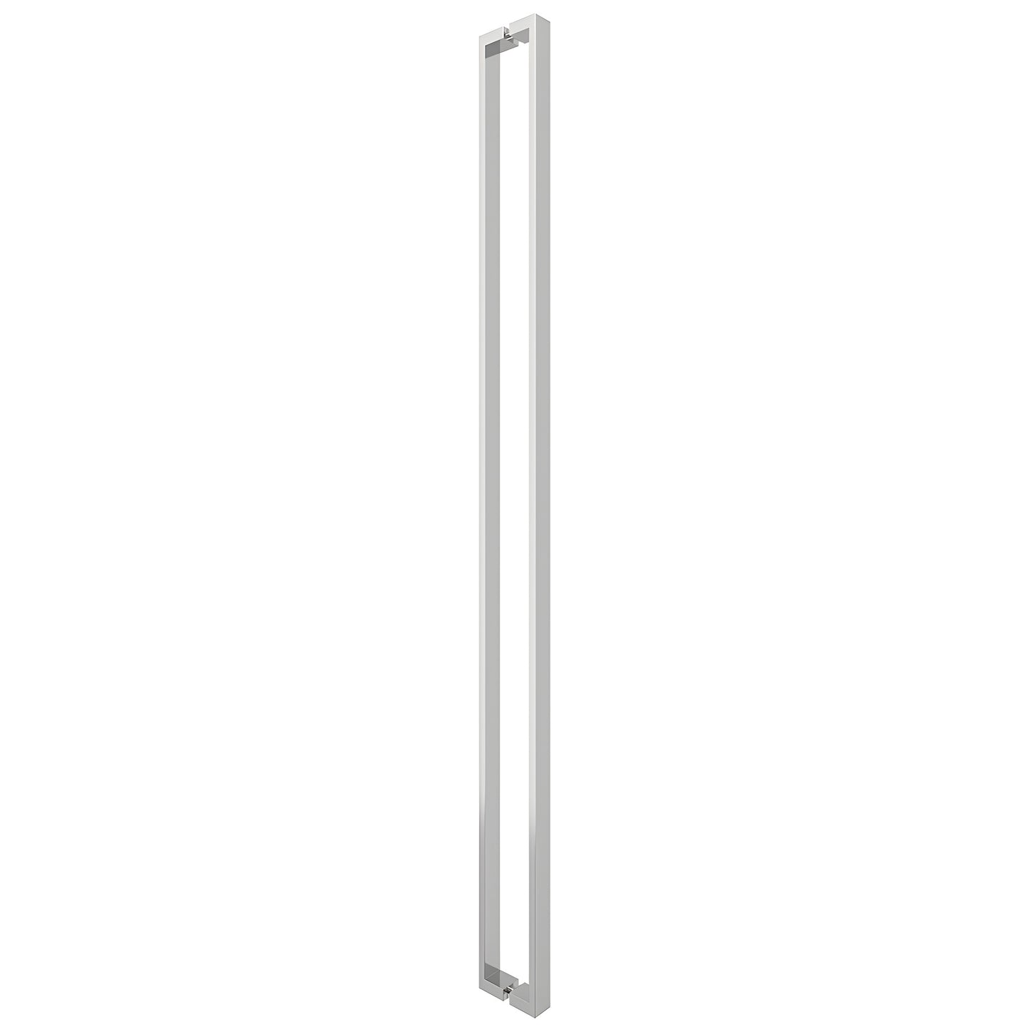 HPH60UPS polished stainless U-style square tubular back-to-back shower door handle, 59.19" center, for 3/8" glass