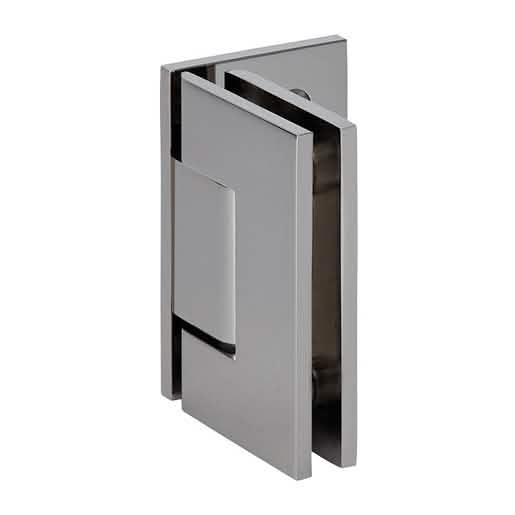 CRL Polished Nickel Junior Geneva Hinge - Sleek Wall Mount Offset Back Plate Design