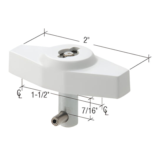 WH02311 access control key lock, clear anodized finish - tamper-resistant, spring-loaded keyed wing handle