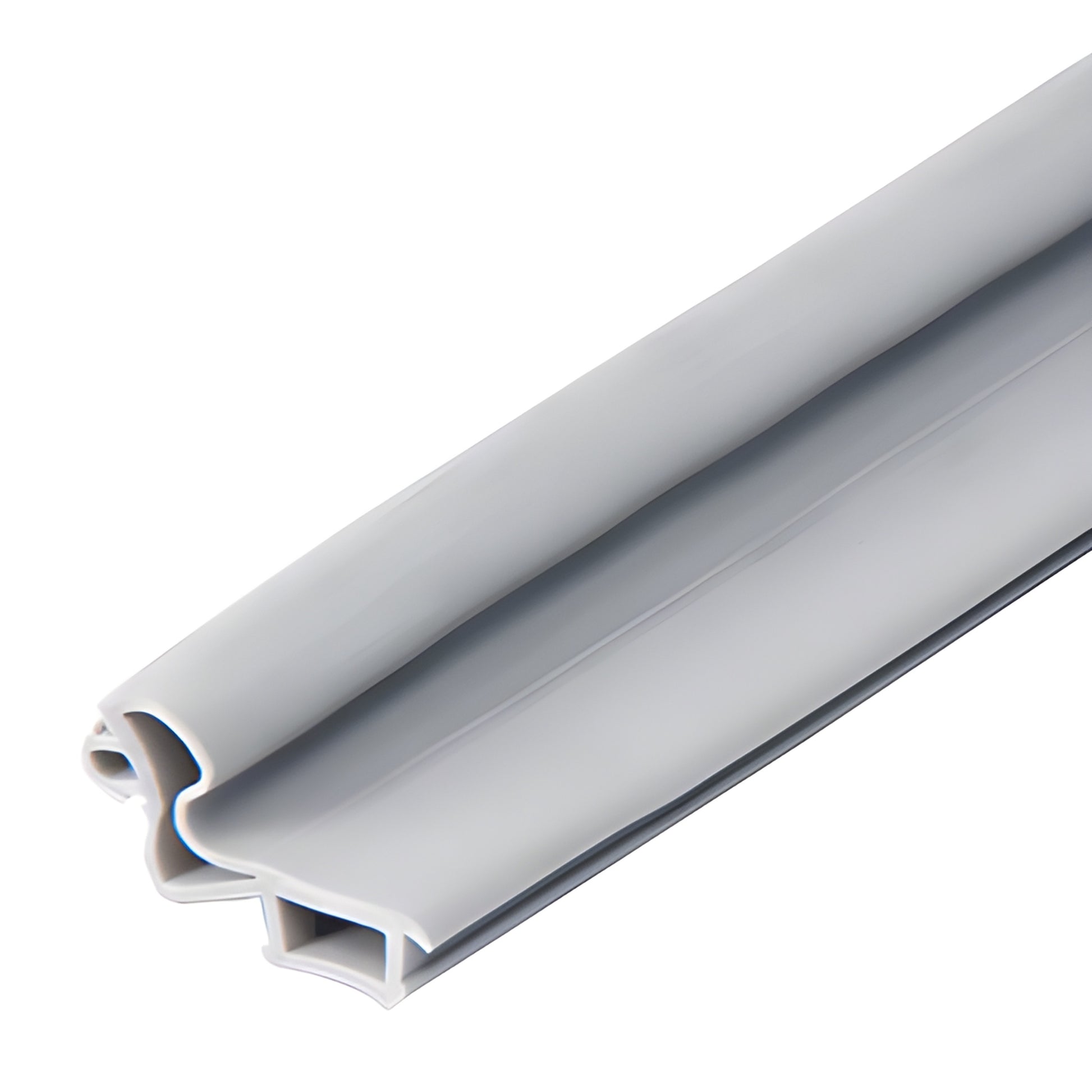 Gray EPDM door jamb gasket profile for 8-10mm glass (Fallbrook system) - SKU FDJGR