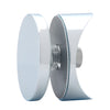 Frameless sliding shower with polished chrome top rail, clear glass door, marble tile walls and built-in bench - SKU HYDK84CH