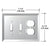 CRL Clear Glass 2-Gang Double Toggle Mirror Switch Plate