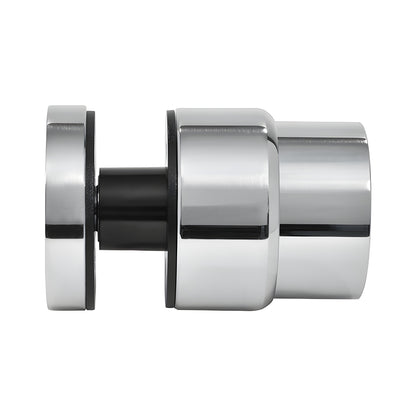 Polished 316 stainless adjustable glass rail standoff (SKU RS0B2XPS), 2" dia, for 3/4"-27/32" tempered laminated glass.