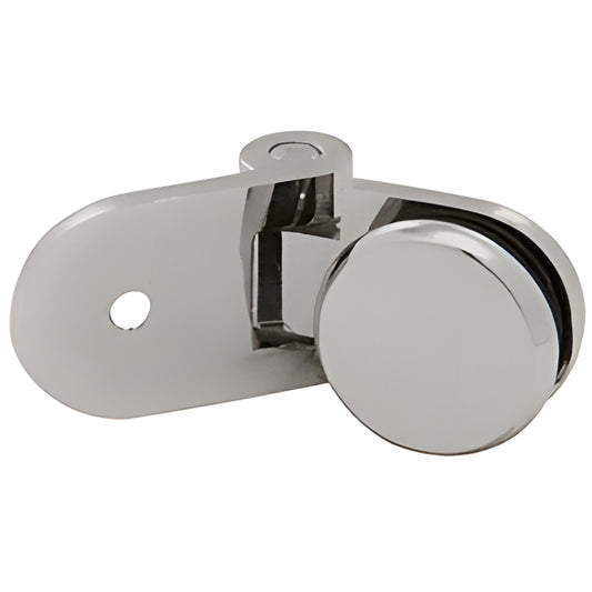 HYDH037BN Hydroslide bi-fold shower hinge, solid brass with brushed nickel finish, round pivot for glass-to-glass mounting