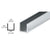 CRL Brite Anodized 3/8 in Aluminum U-Channel for Glass (Single)